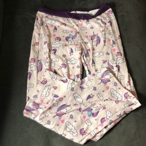 Pajama unicorn pants